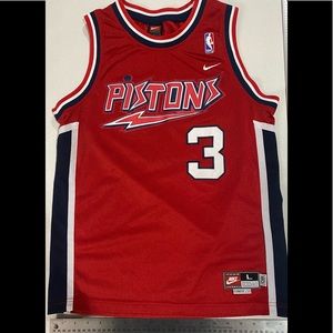 Nike throwback Detroit Piston’s Ben Wallace Jersey big kids L
